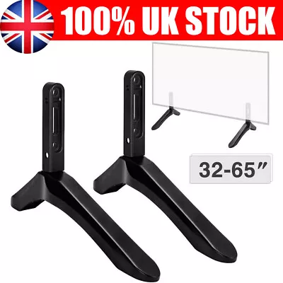 Universal Table Top TV Stand Leg Mount LED LCD Flat TV Screen 32-65  For Sony LG • £16.89