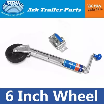 Ark 6  Trailer Zinc Jockey Wheel 350kg Rate 250mm Travel Clamp Special • $84.70