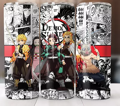 Demon Slayer Anime Tumbler 20oz Insulated Travel Mug Stainless Steel Cup Straw • $19.95