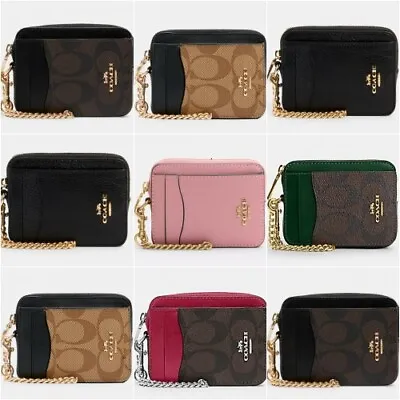 Coach Zip Card Case With Chain NWT • £54.15