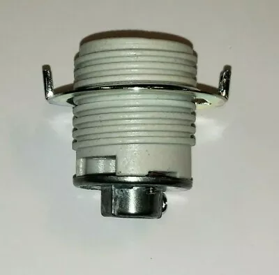 2  Porcelain Threaded Keyless Socket W/ Ring Lamp Socket E26 Medium Base 30189j • $10.69
