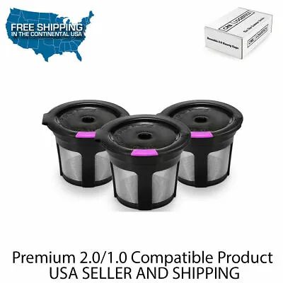 3 Reusable K-Cups Refillable K Cup Coffee Filters For Keurig 2.0 And 1.0 NEW • $8.89