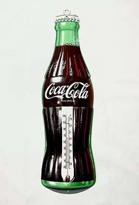 Vintage Coca Cola Tin Bottle Shaped Thermometer USA Made • $68.99