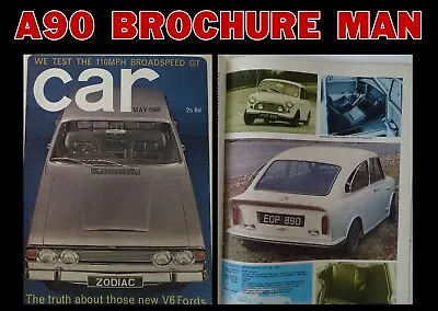 'car' Magazine May 1966 Vintage 80 Pages Stirling Moss Mgb E-type Jaguar Zodiac • $11.19