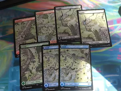 7 X MtG Magic The Gathering LOTR Tales Of Middle Earth Basic Lands • $6.99