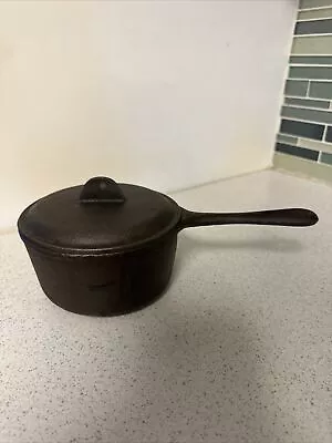 Vintage Cast Iron Sauce Pan With Lid 5 3/4” Wide 1qt Taiwan Nice Shape • $20