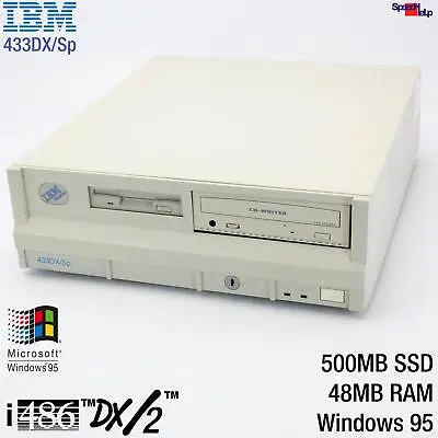 IBM 433dx/Sp DX2/66 Intel 486 66MHZ Computer PC RS-232 Parallel Windows 95 Dos • $1634.68