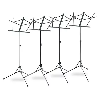 Musician's Gear Folding Music Stand 4-Pack Black • $71.96