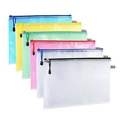 A5 Plastic Wallet Document Wallets A5 Zip Lock Bags Plastic Pockets With Zipper • £4.99