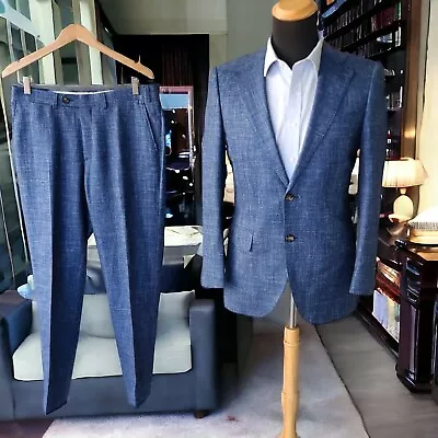 New Suitsupply Suit 38L Wool Silk Linen Working Cuff 32x31 E. Thomas Suit Supply • $333.87