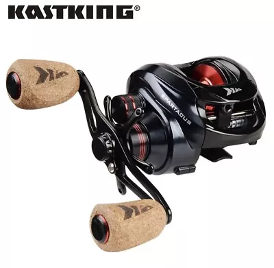 Fishing Reel Multiplier KastKing Spartakus Cork Handle+ F/Pol/ Glasses +F/socks. • £49.57