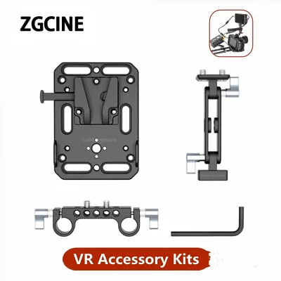 ZGCINE VR Kit V-Mount Battery Adapter Plate With 15mm Rod Clamp Standard V-Lock • $24.99