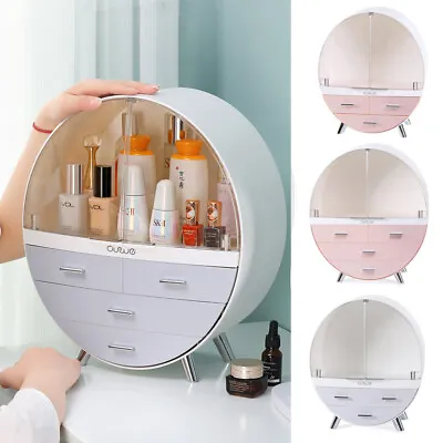 £24.94 • Buy Large Dressing Table Cosmetic Makeup Storage Organiser Dustproof With Door Stand