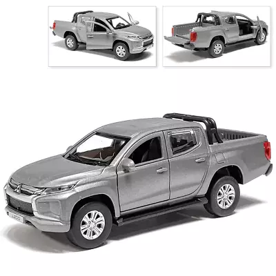 MITSUBISHI L200 Metal Model Diecast Car Scale Collectible Toy Cars Silver 1/36 • $33.99