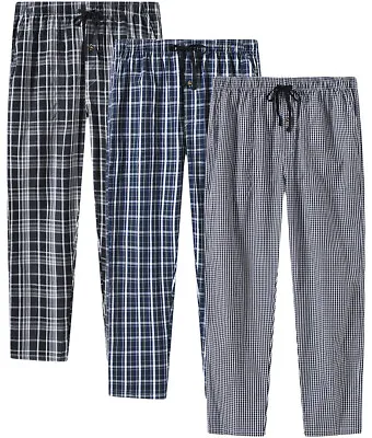 MoFiz Men Home Cotton Pants Pajama Lounge Sleepwear Button Open Fly Casual Pant • $17.99