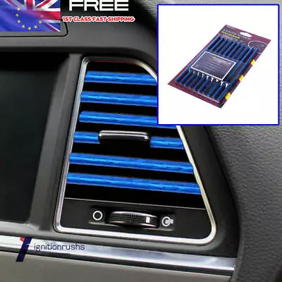 £3.25 • Buy 10x Car Auto Accessories Air Conditioner Air Outlet Decoration Strip Cover Blue 