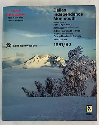 Pacific Northwest Bell Telephone Directory Area Code 503 Dallas Independence • $49.99