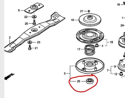 Roto-Stop Bearing Fits Honda HRD535 HRH536 HRA 536 91102-VA4-013 • £8.49