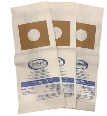 $11.95 • Buy Sharp Upright Type PU-2 Vacuum Bags- 12 Pack Also Fits Panasonic U, U-3, U-6