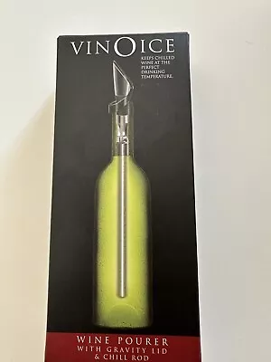 Cork Pops VinOice Wine Pourer With Gravity Lid & Chill Rod - Red &White • $14.99