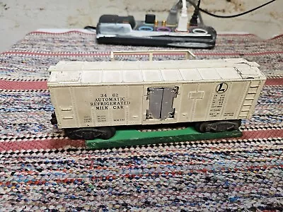 Lionel 3462 O Gauge Postwar Automatic Refrigerated Milk Car W/ Platform Ex! • $22