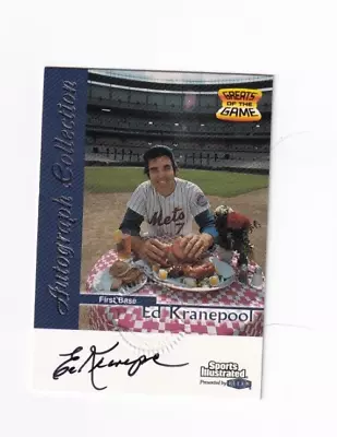 1999 Ed Kranepool Fleer Sports Illustrated  Auto/autograph  1969 New York Mets • $7.99