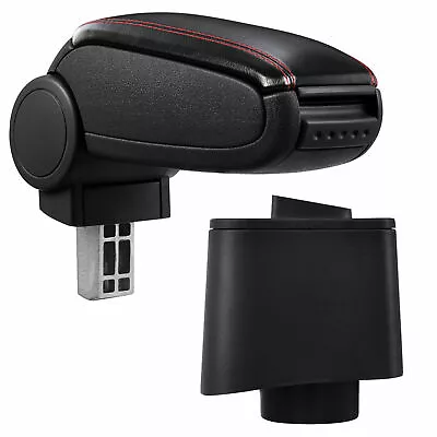 For VW Polo 6R Since 2009 Gti Armrest Center Armrest Leather Cover Black/Red • $113.75