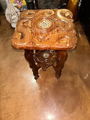 Beautiful Hand Carved Table Mid-20Th Century Southeast Asian  • $250