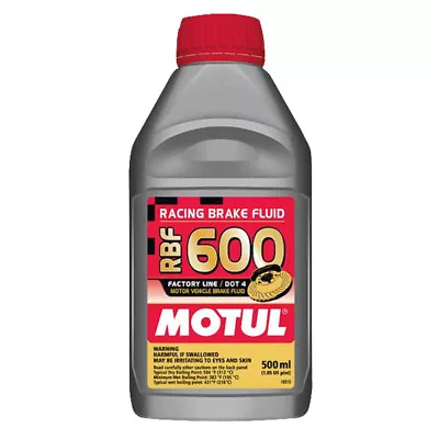 Motul RBF 600 DOT4 Fully Synthetic Racing Brake Fluid 500mL 100949 • $21