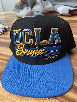 Adidas NCAA UCLA Bruins 2 Tone Yellow Blue Team Script Retro Snapback Cap Hat • $9.99