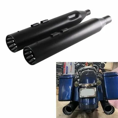 SHARKROAD Nice Sound 4.5  Slip On Mufflers For Harley Touring Exhaust 2017-UP • $269.99