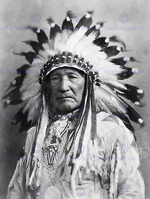 Vintage Photo Native American Indian Ain Chief New Art Print Poster Cc5333 • £11.99