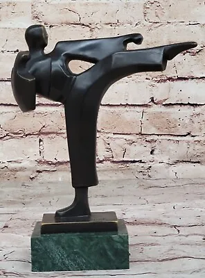 Solid Bronze Martial Arts Sculpture Karate Cheng Figure Statue Signed Nick • $249