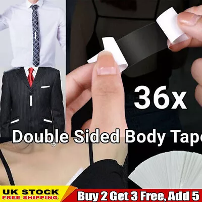 36PCS Double Sided Body Tape Safety For Lingerie Bra Body V-neck Clothing Dress • £2.71