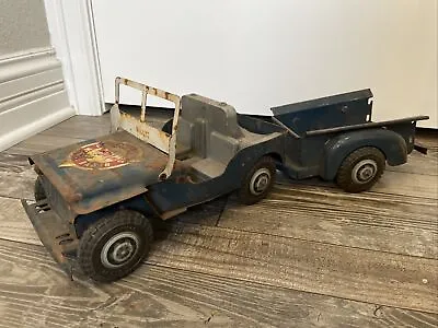 MARX US Armed Forces Mobile Radar Willys JEEP & Trailer • $124.99