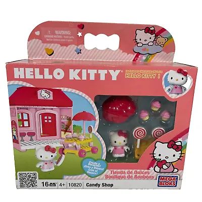 Hello Kitty Mega Bloks 10820 CANDY SHOP 16 PCS 2010 Play Set Toy Retired Sealed • $39.49