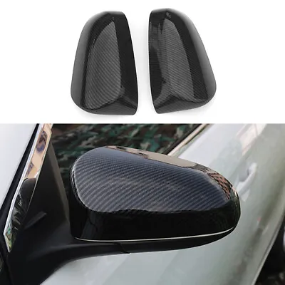 Carbon Fiber Color Rearview Mirrors Trim Cover Fit For Toyota Camry 2012-2017 • $28.49