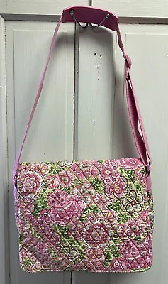 Vera Bradley Petal Pink Floral Laptop Messenger Bag  • $24.95
