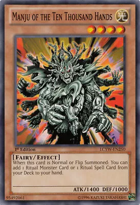 Moderately Played English Yu Gi Oh Manju Of The Ten Thousand Hands - LCYW-EN250 • $0.99