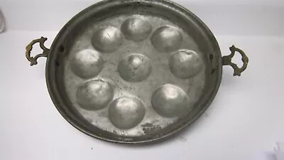 Antique Hammered Copper 9 Slot Poached Egg Pan • $65