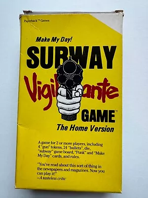 Subway Vigilante Game The Home Version 1985 (Please Read) • $24.99