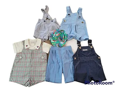 Vintage 12 Months Baby Boy's Clothing Lot Pants Shirt Overalls • $85.47