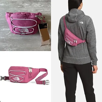 NWT North Face Jester Lumbar Fanny Pack Belt Bag Crossbody Red Violet/White Pink • $59.95