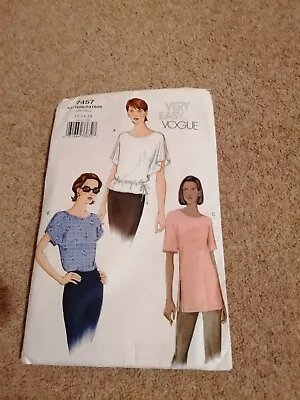 Vogue 7457 Vintage Ladies' Top Pattern Size 12-14-16 • £5