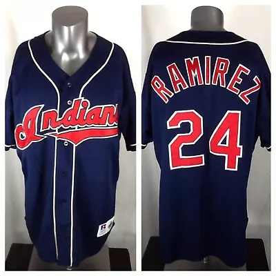 Diamond Collection Manny Ramirez #24 (52) Cleveland Indians MLB Jersey Russell • $200