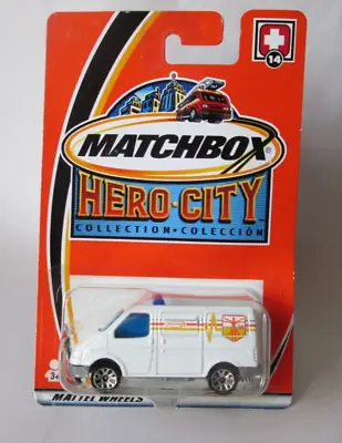 Matchbox Ford Transit #14 Emergency Medical Ambulance Van Hero City 1/63 #2 • $9.95