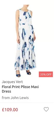 Stunning Jacques Vert Dress Size 20 Wedding/Cruise  • £19.99