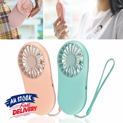 $14.99 • Buy Portable Hand Held Small Summer USB Rechargeable Air Cooler Mini Fan Electric