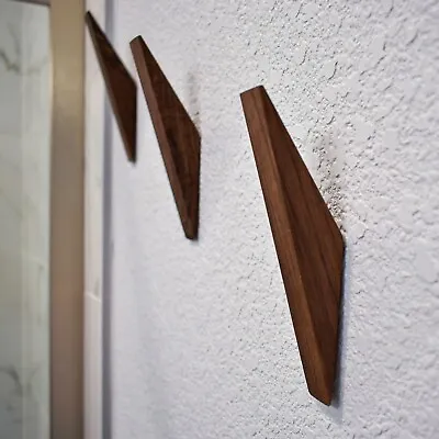 Angular Wood Wall Hook | Towels | Bath Robe | Coat & Hat | Handmade • $14.99