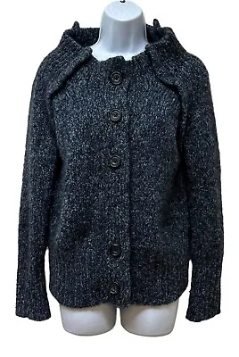 Drozdzik Wool Alpaca Yak Blend Chunky Soft Knit Cardigan Sweater Size S • $39.99